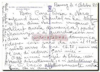 O Grande Colombier — 1534 m — Editor: O Grande Colombier (Ain) — Verso