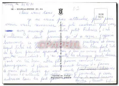 Bourg-en-Bresse — vista panorâmica — Foto R. MOISY, S.p.a.e.m. — Verso