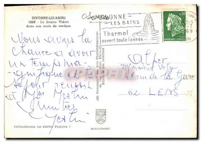 Divonne-les-Bains — De bron Vidart — IRIS — Achterkant