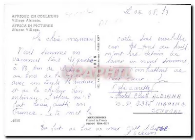Afrykański wioska — Senegal — wydawca IRIS, seria 4050 — Rewers