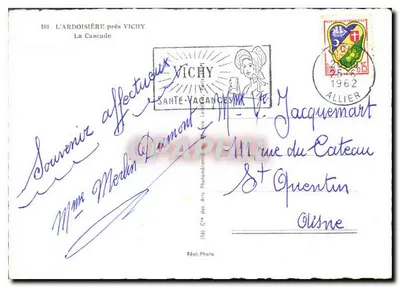 Wodospad — L'Ardoisière blisko Vichy — Réal-Photo — Rewers