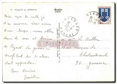 Halbinsel Cotentin — Illustrierte Ansichtskarte — Éditions Normandes LE GOUBEY — Rückseite