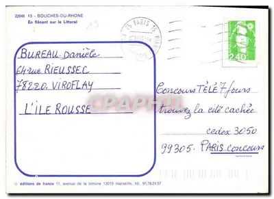 Il Littorale Provenzale — ed. France, n°22845 — Verso
