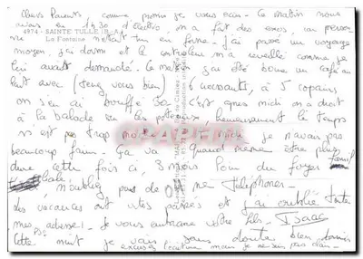 Fonte de Sainte-Tulle — vista da praça — editor 'Les Editions de Cimiez' n°4974 — Verso