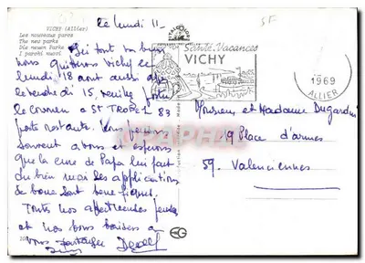Vichy (Allier) — Nowe parki — wydawca TALALOOP — Rewers