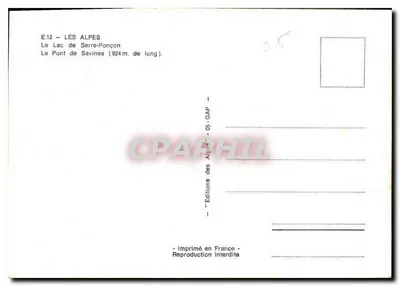 Ponte di Savines — Lago di Serre-Ponçon — Edizioni delle Alpi — Verso