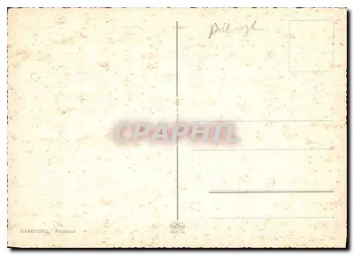 Hamburgo — Palácio Municipal — editor Postfak, n° 929/14 — Verso