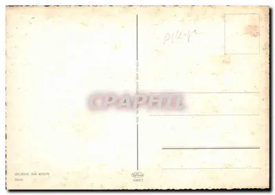 Worms am Rhein — Dom — éditeur C. P. A. T. 1089/2 — Rewers