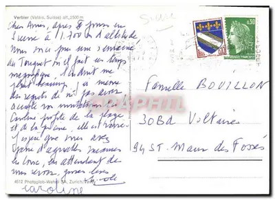 Verbier (Valais, Szwajcaria) — widok panoramiczny — 4512 Photoglob-Wehli SA, Zurich/Verbier — Rewers