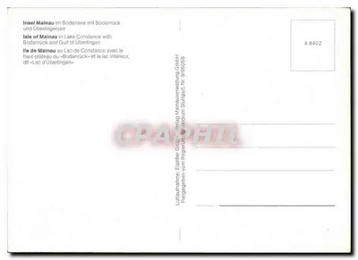 Wyspa Mainau — Jezioro Konstancji — Verlag Mainauverwaltung GmbH, n° A 8402 — Rewers