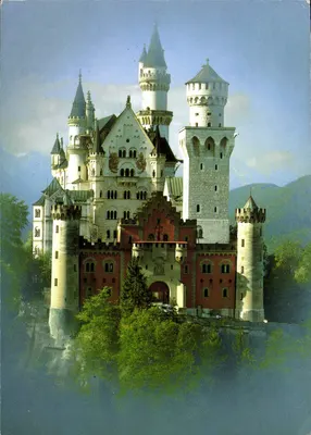 Castelo de Neuschwanstein — vista panorâmica — Franz Milz Verlag, n° 118/342