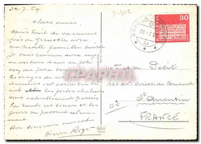 Berner Oberland — paisagens e vilas — Reprodução Verlag — Verso
