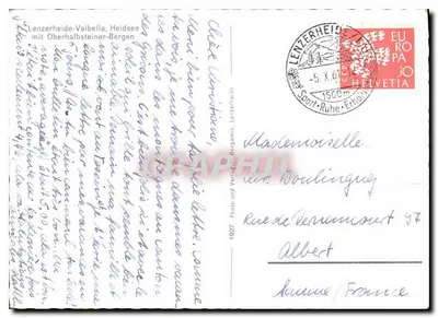 Lenzerheide-Valbella, Heidsee mit Oberhalbsteiner-Bergen — Photo und Verlag, Lenznerheide — n° 1927 — Verso
