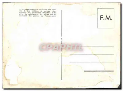 Presas y embalses en Argelia — F.M. Alger — Reverso