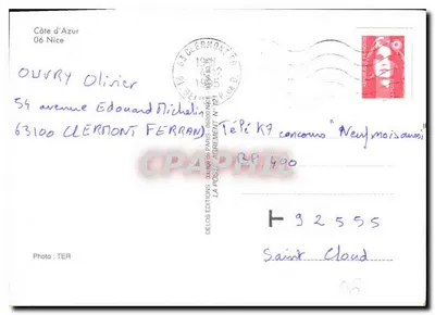 Nice — flores de mimosa — Delos Éditions, N° 191 — Verso