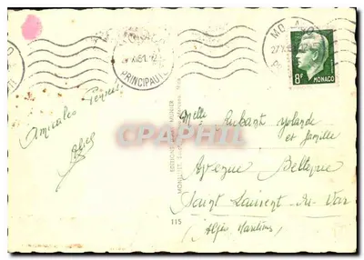 Monte-Carlo — Ogród Kasyna — Wydawnictwo Garry Munier, nr 115 — Rewers
