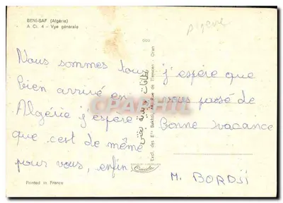 Beni-Saf (Algérie) — Widok ogólny — Cinq — Rewers