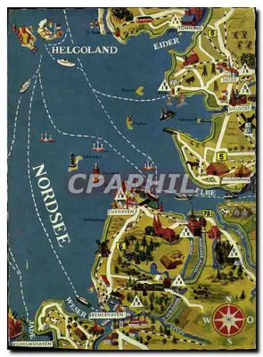 La Nordsee tra Eider e Jade — tra Cuxhaven e Lübeck — editore Rubin, n° 1029