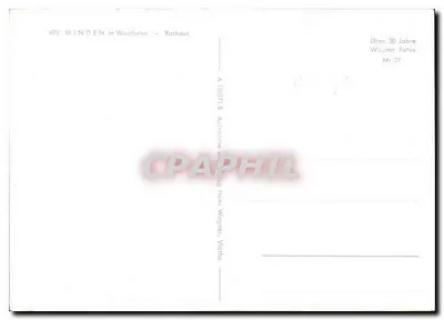 Minden em Westfalen — Rathaus — editor Wagner, Vlotho, n° 495 — Verso