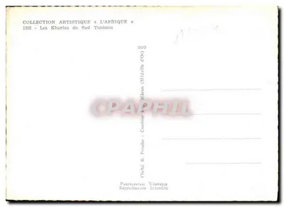 Khorfas południowe Tunezji — Kolekcja Artystyczna «Afryka» — Cliché R. Prouho — Rewers