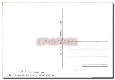 Brug van Sidi M'sid — Constantinopel — Uitgever Jefal, Algerije — Achterkant