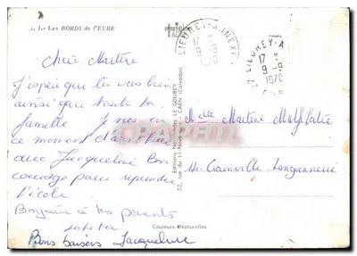 As margens do rio Eure — Editor: Editions Normandes LE GOUBEY — n° 1 — Verso