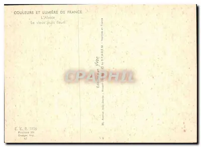 The old flowered well — Alsace — Draeger Editions — Back