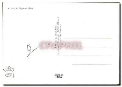 Zamrożona woda spadku — Śnieg i lód — Wydawnictwo J. CELLARD, Bron (Rhône) — Rewers