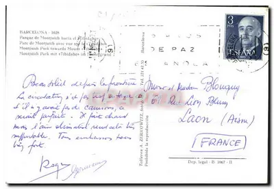 Park Montjuïch — widok na Tibidabo — Talleres A. ZERAOWITZ — Rewers