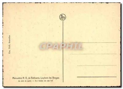 Mosteiro da Nossa Senhora de Betânia — Lophem-lez-Bruges — Ed. Thill, Bruxelas — Verso