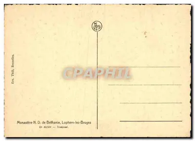Klasztor N.D. de Béthanie, Lophem-lez-Bruges — Pokój do snu — Slaapzaal — Rewers