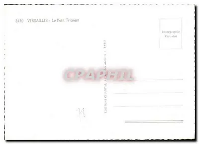 Versailles - View of the Petit Trianon — Éditions Chantal, no. 3470 — Back
