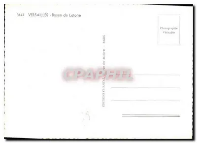 Versalhes - Bassin de Latone — Éditions Chantal — Verso