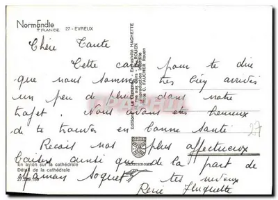 Evreux — Katedra — Wydawnictwo Hachette — Rewers