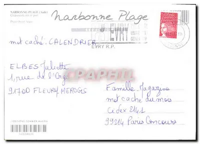 Narbonne-Plage — Port — Éditions Combier-Macon — Rewers