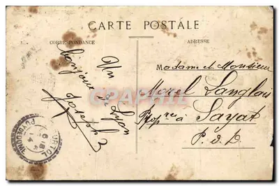 Fontaine Bartholdi w Lyonie — wydawca E.R. nr 310 — Rewers