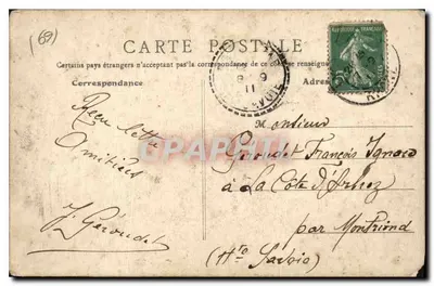 Lyon — Widok na Saône, z Chartreux — B. F., Paryż — Rewers