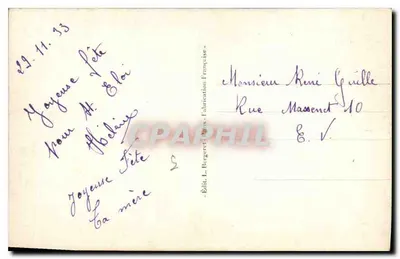 Escultor en hierro forjado — Vive St-Eloi — Editor L. Bergeret, n°5 — Reverso