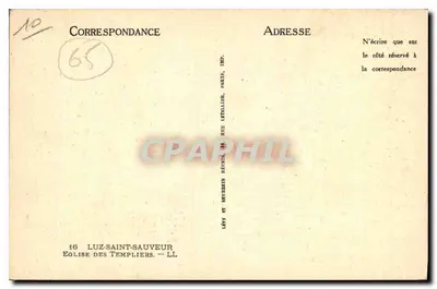 Iglesia de los Templarios — Luz-Saint-Sauveur — Editor LL — Reverso