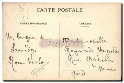Lourdes - Objawienie — wydawca Gougnet, nr 861 — Rewers