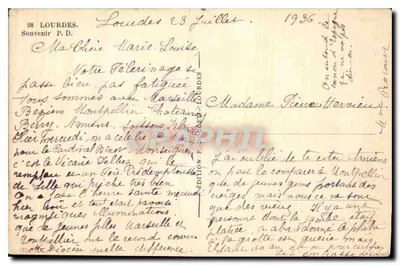 A Grotta Benedita — Lourdes — Edição Lourdes — Verso