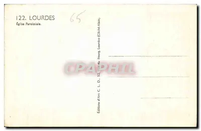 Lourdes — Igreja Paroquial — Éditions du Bourg, Lourdes — Verso