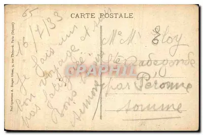Siostra Barnadel — Autentyczny portret Bienheureuse Barnadel — Wyd. Dubois-Bonnot, 23, Avenue de la Gare, Nevers — Rewers