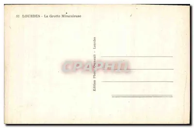 Lourdes — De Mirakelgrot — Foto-Editie Quinault — Achterkant