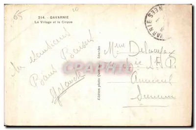 Gavarnie — Het Dorp en het Cirque — Fotografische uitgave Qumunt, Toulouse — Achterkant