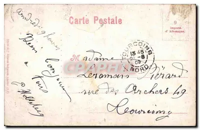 Zamek Fort Lourdes — widok panoramiczny — wydawnictwo J. Aulnay, Lourdes (13 P.) — Rewers