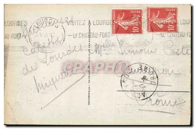 Lourdes — Zamek i rzeka Gave — Wydawnictwo Sztuki Lourdes — Rewers