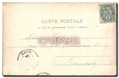 Lourdes w 1903 — widok panoramiczny z kościołem i górami — T. Wydawca, Lourdes, n° 658 — Rewers