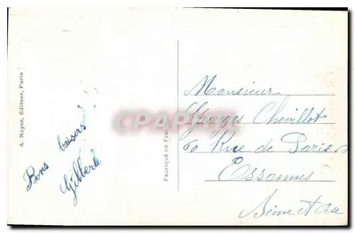 पीले रंग के सूट में एक महिला जो मार्गरीटा लेकर है — जन्मदिन — ए. नॉयर, संख्या 2045 — पीछे