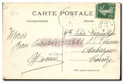 Zamek w CHANTILLY — Façada Północno-Zachodnia — ÉDIA PARIS-VERSAILLES — Rewers